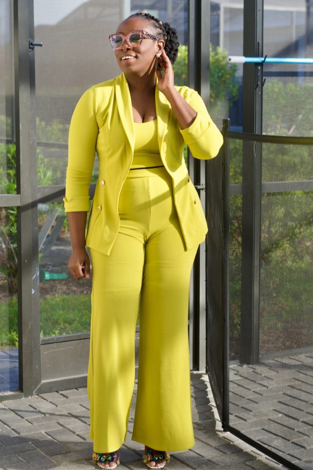 slay suit yellow